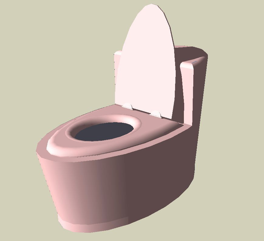 3d model of sanitary toilet layout CAD block sketch-up file