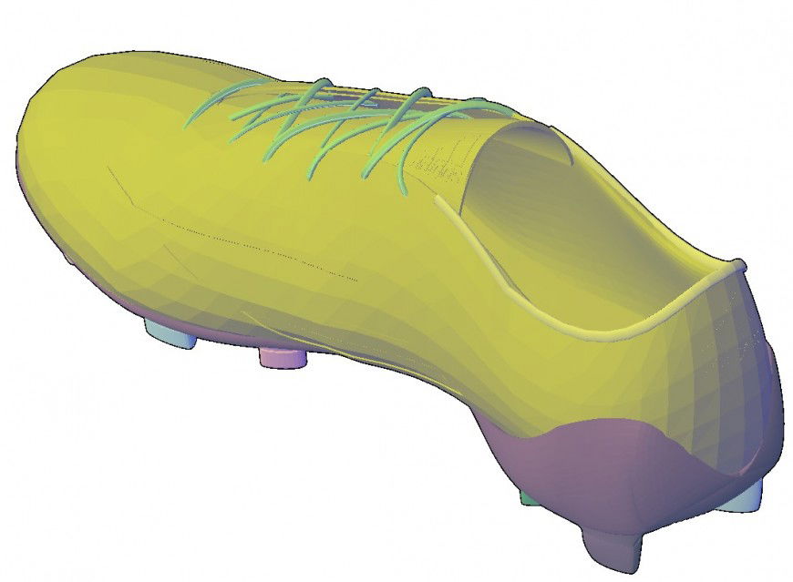 3d model of shoe layout CAD block autocad file