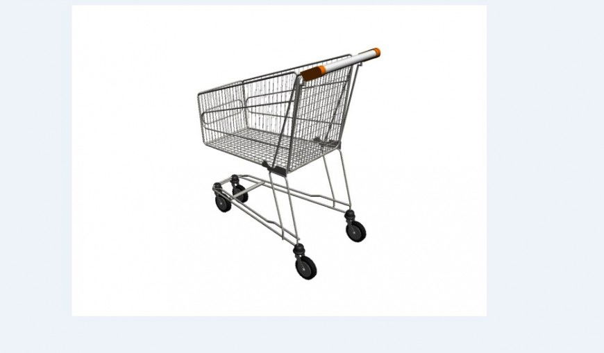 3d model of shopping trolley layout photo file