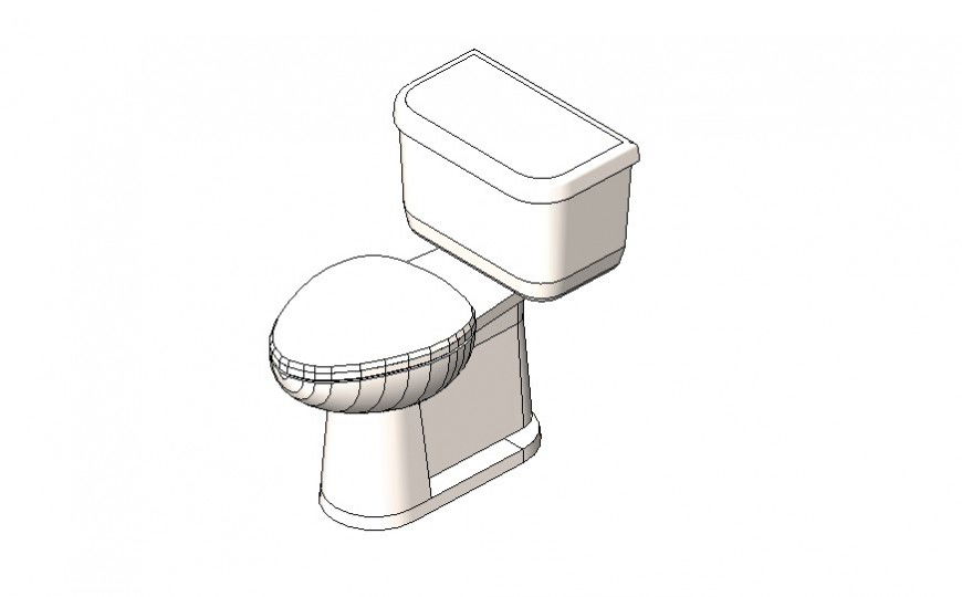 3d model of sitting toilet detail sanitary block layout file in dwg format