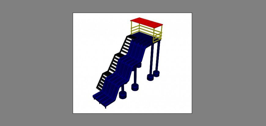 3d model of slider detail elevation garden automation block 3d max file