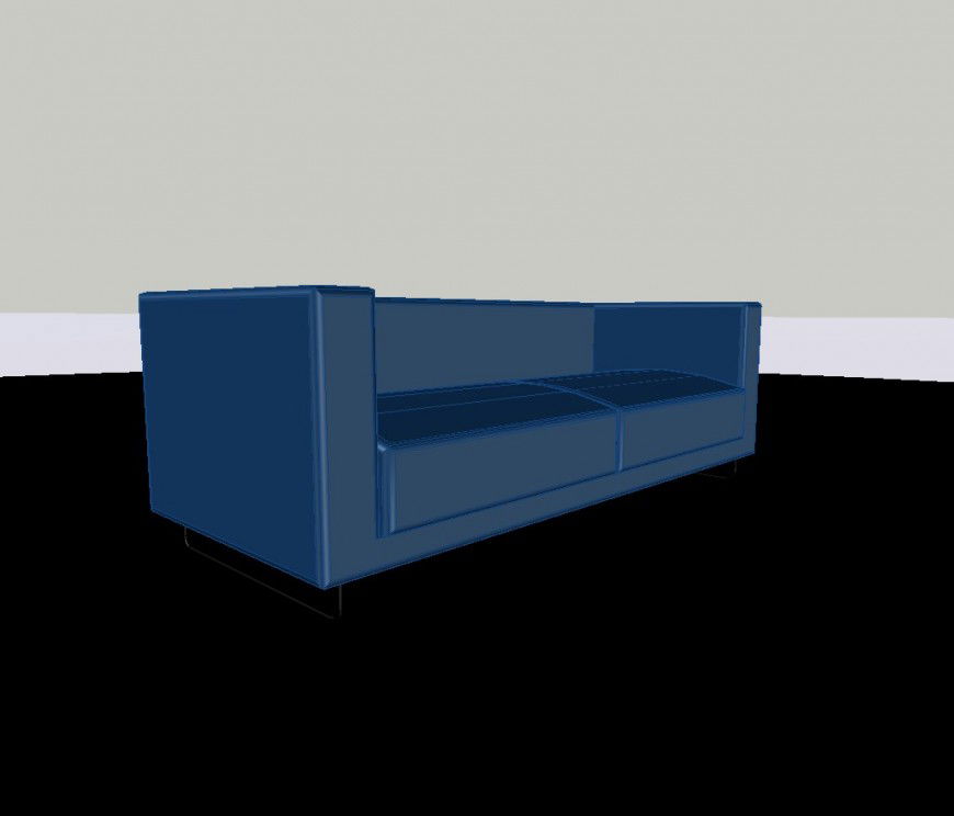 Detailed 3D Sofa Set Model CAD Furniture Units Autocad File