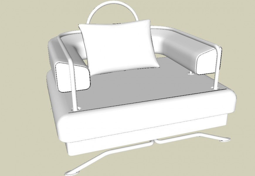 3d model of sofa chair detail furniture block layout sketch-up file