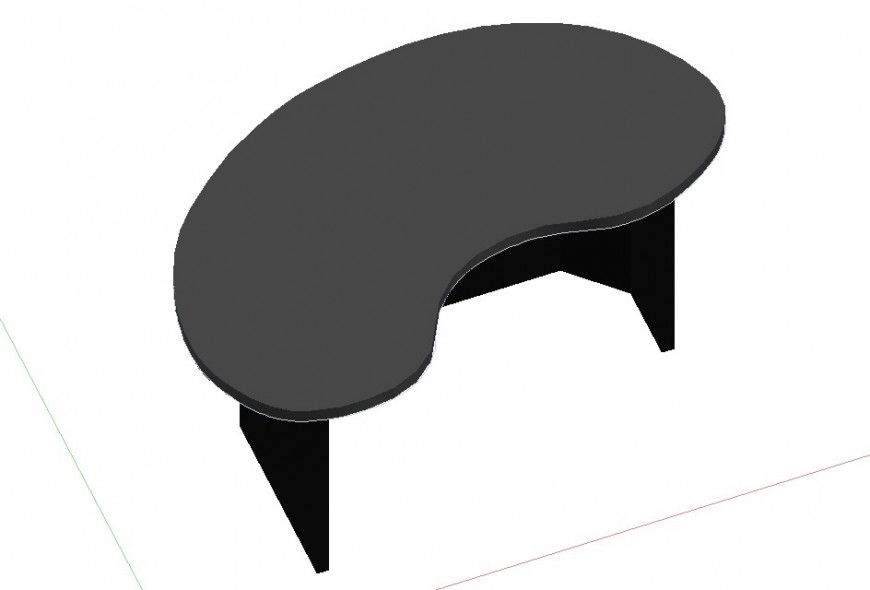 3d model of table detail furniture block layout file in autocad format
