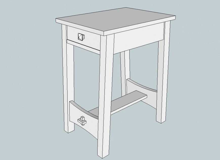 3d model of table detail furniture block layout sketch-up file