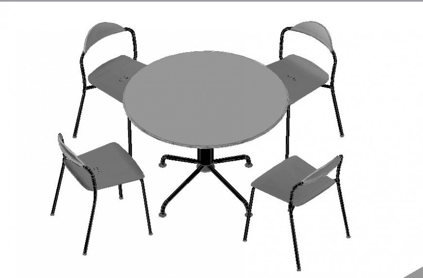 3d model of the dining table and chair detail furniture layout autocad file