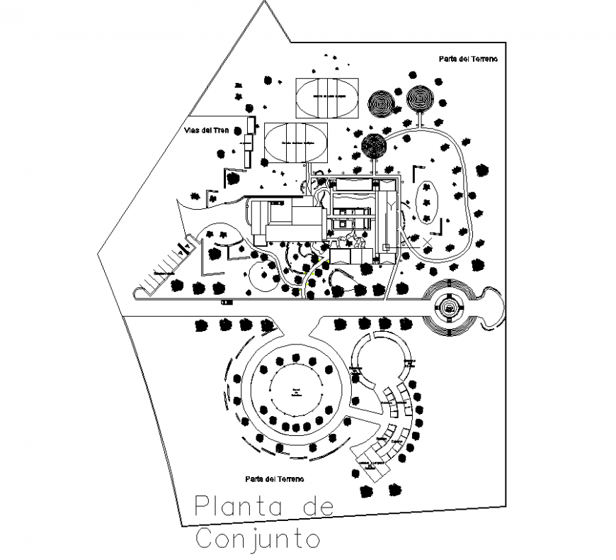 3d model of the house with landscape in skp file.