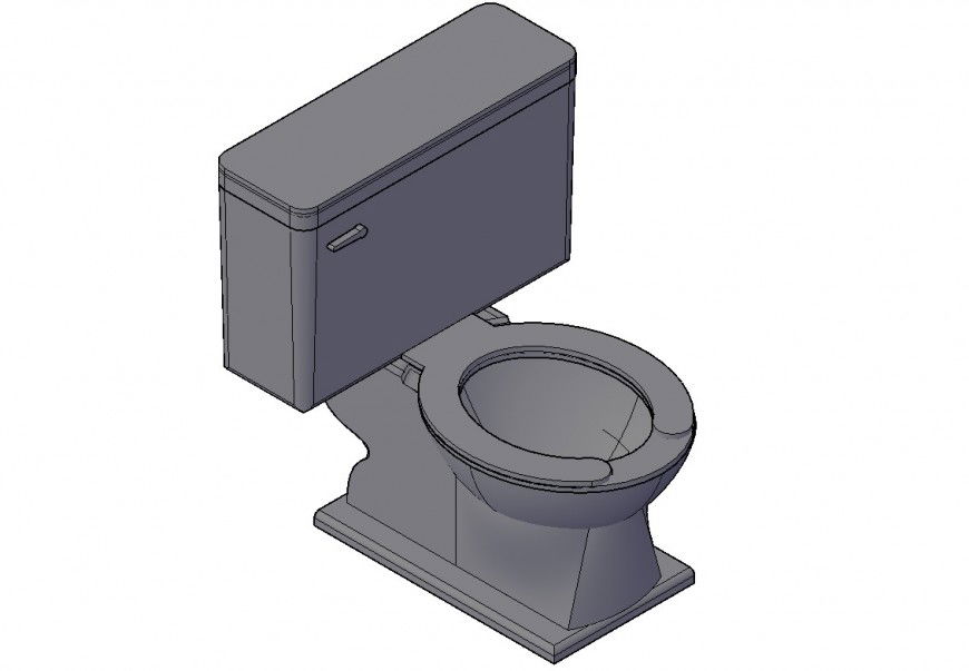 3d model of the sanitary sitting water closet design layout file in dwg format