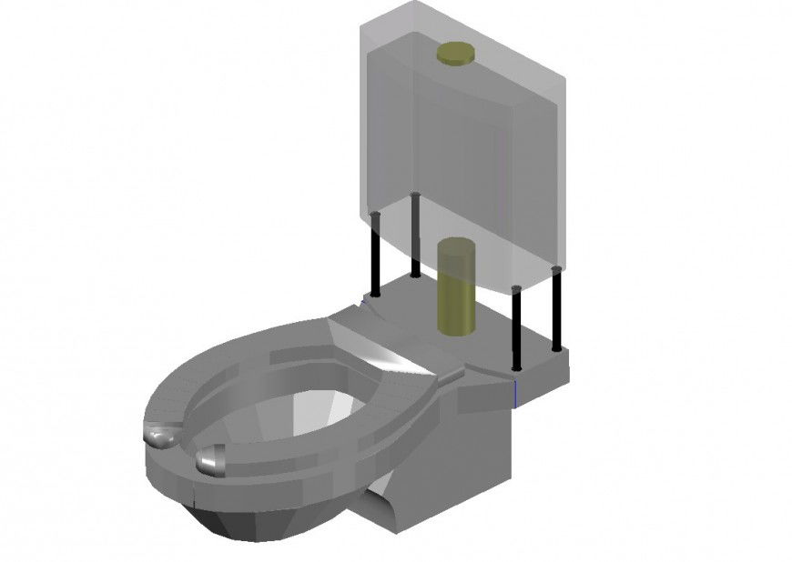 3d model of the sanitary water closet design layout file in autocad format