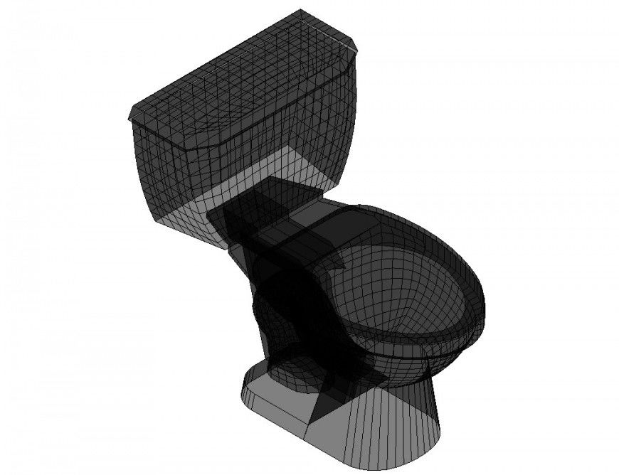 3d model of the sanitary water closet design layout file in dwg format