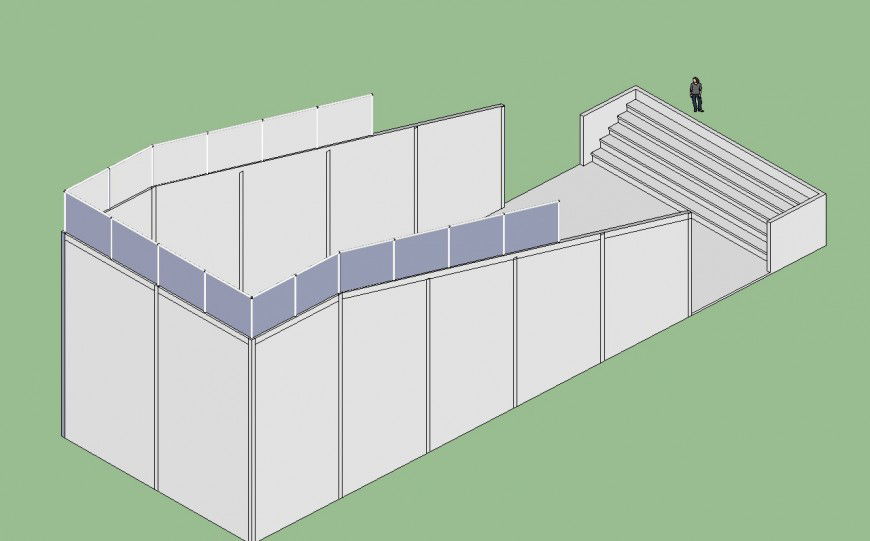 3d model of theater block detail sketch-up file