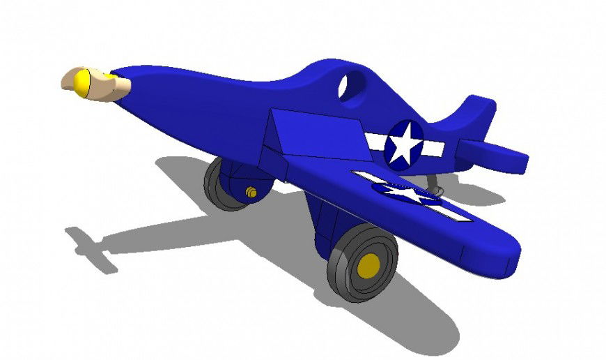 3d model of toy airplane detail sketch-up file
