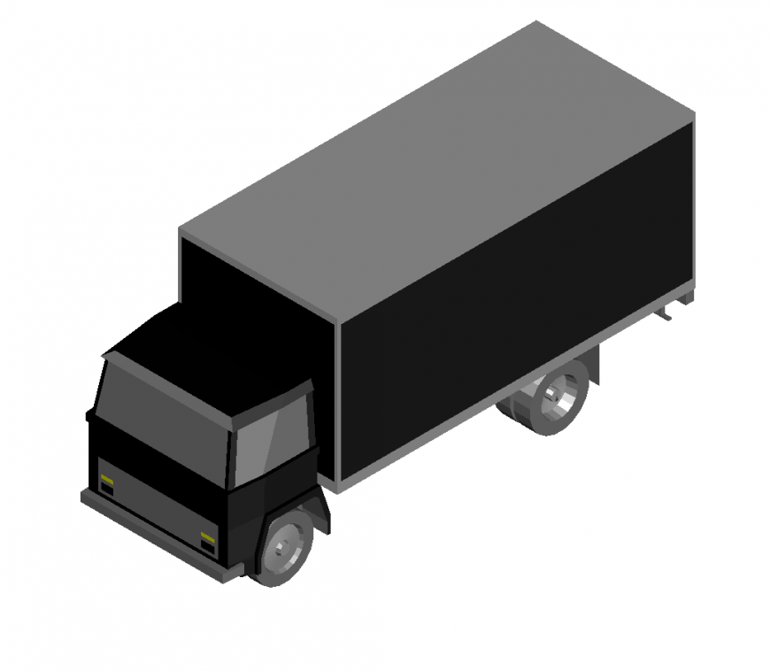 3d model of truck detail transportation vehicle block sketch-up file