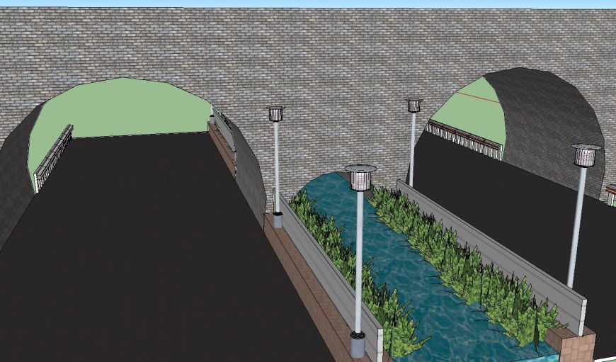 3d model of under bridge skp file