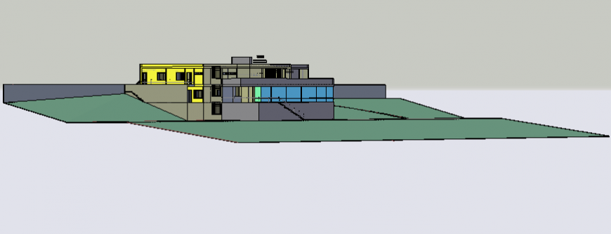 3d model of villa house.