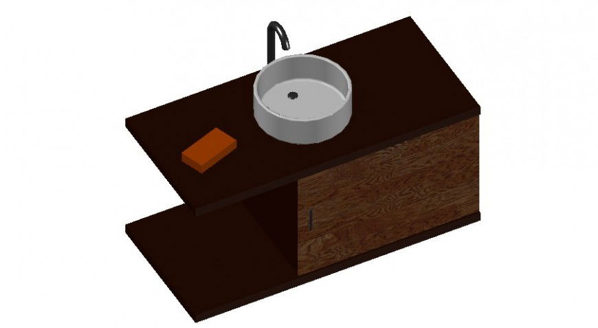 3d model of washbasin units details drawing of the sanitary block in autocad format