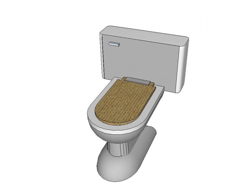 3d model of water-closet detail, sanitary block layout sketch-up file