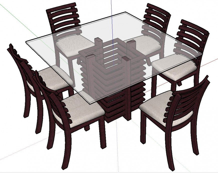 3d modern dining table design cad file
