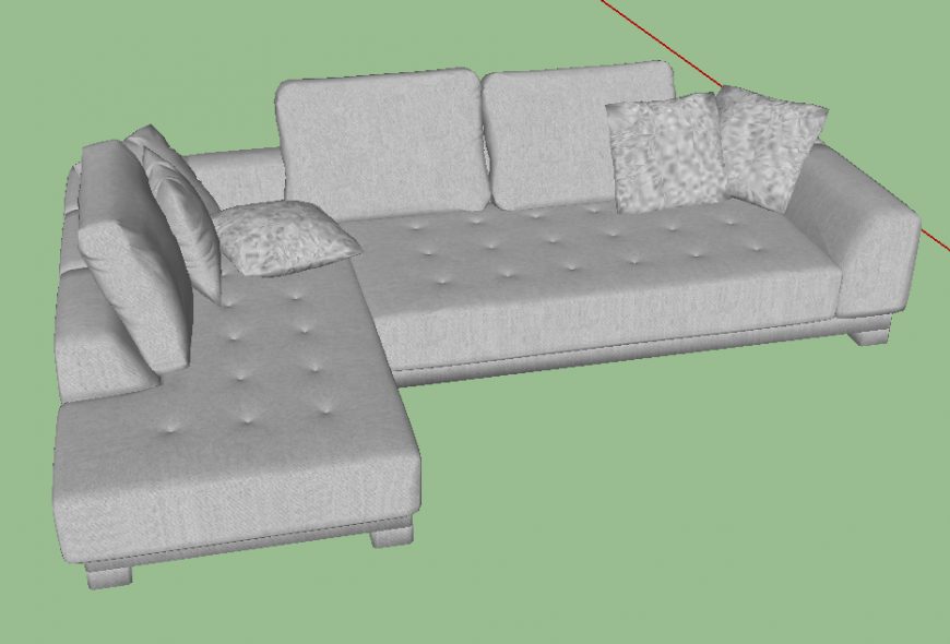 3d Modern white sofa set design ketchup file