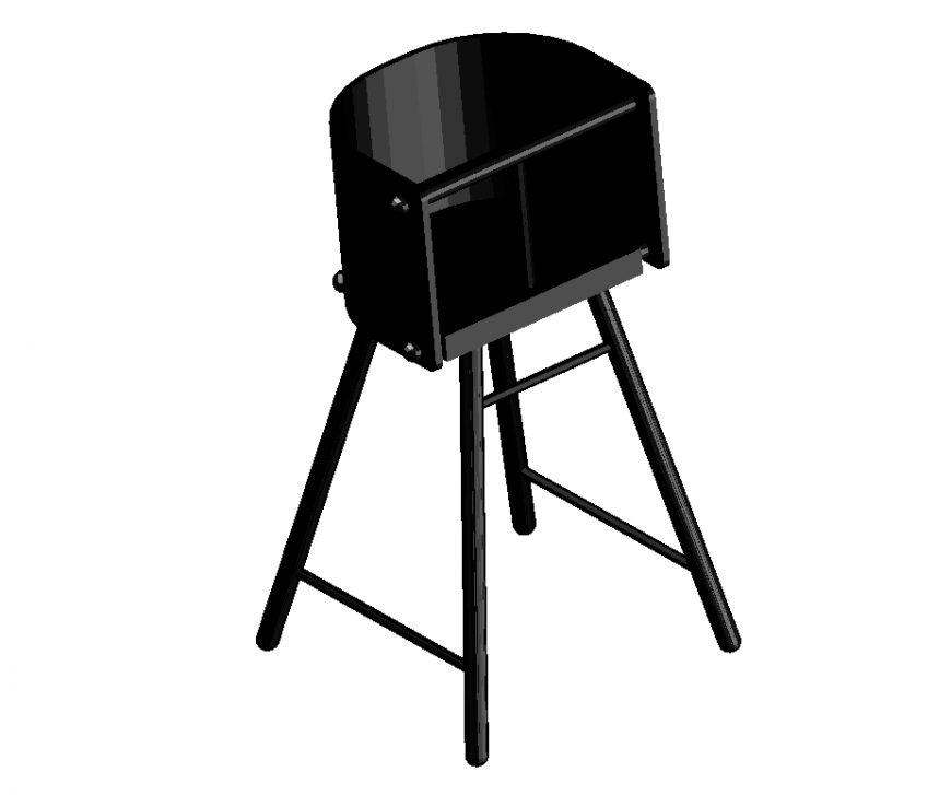 3D of wooden furniture benches design dwg file 