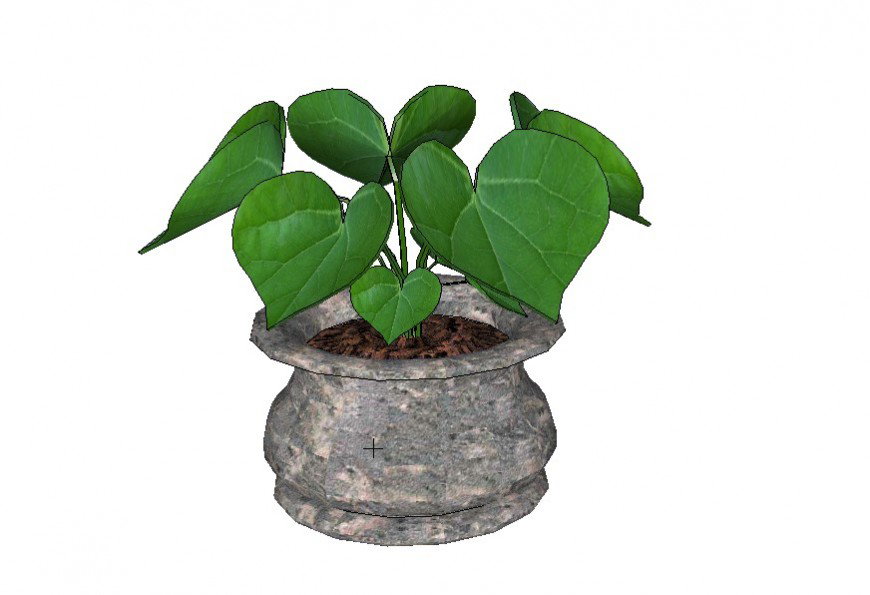 3d potted plant skp file