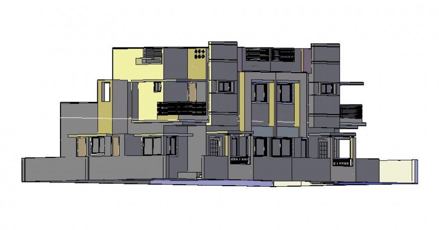 3d residential bungalow details drawings in autocad software