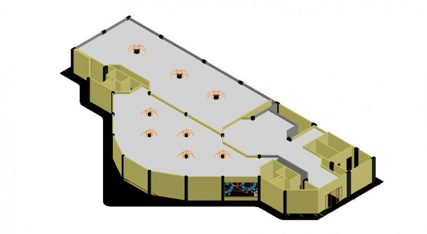 3d view of casino in auto cad software