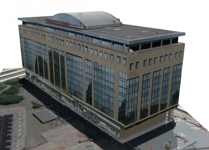 3d view of market area in sketch up file