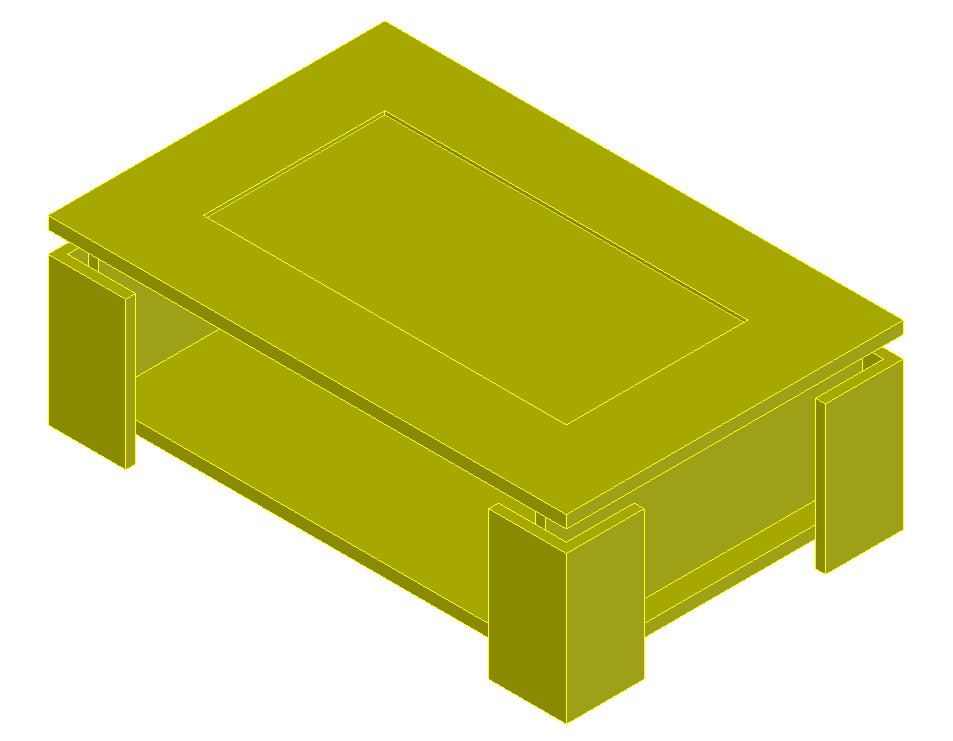 3D Central Table CAD DWG Free Download for Designers