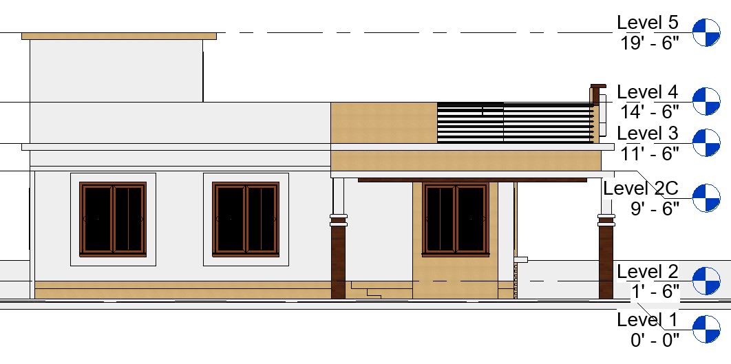 3d house Right section view Revit file. Download this drawing Revit file on cadbull.com free.