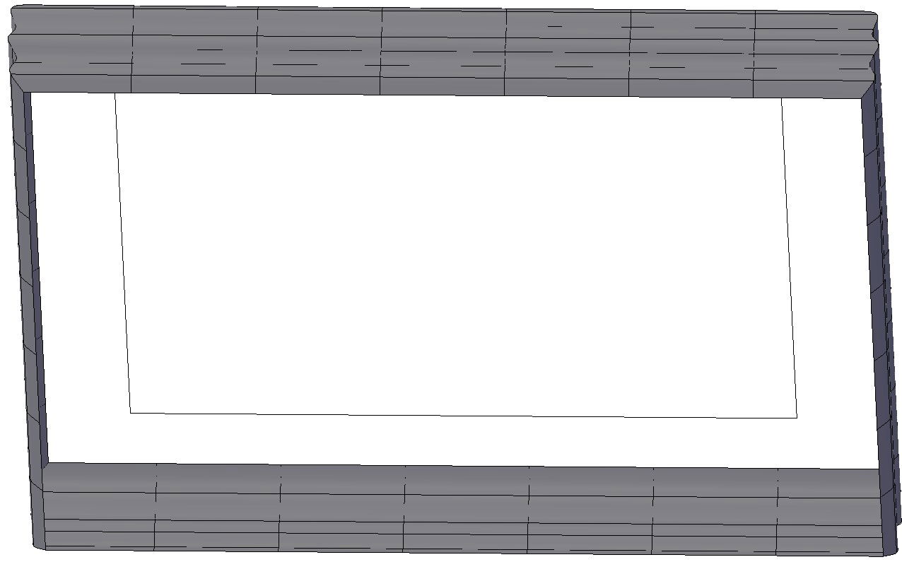 3d rectangular structure of metal with open space in AutoCAD, Dwg files.