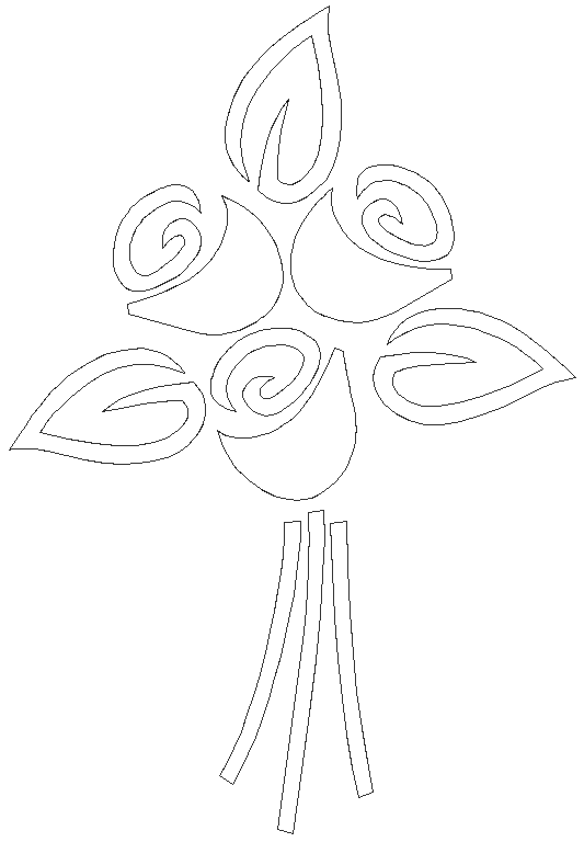 3d rose design for any event board dxf autocad drawing .