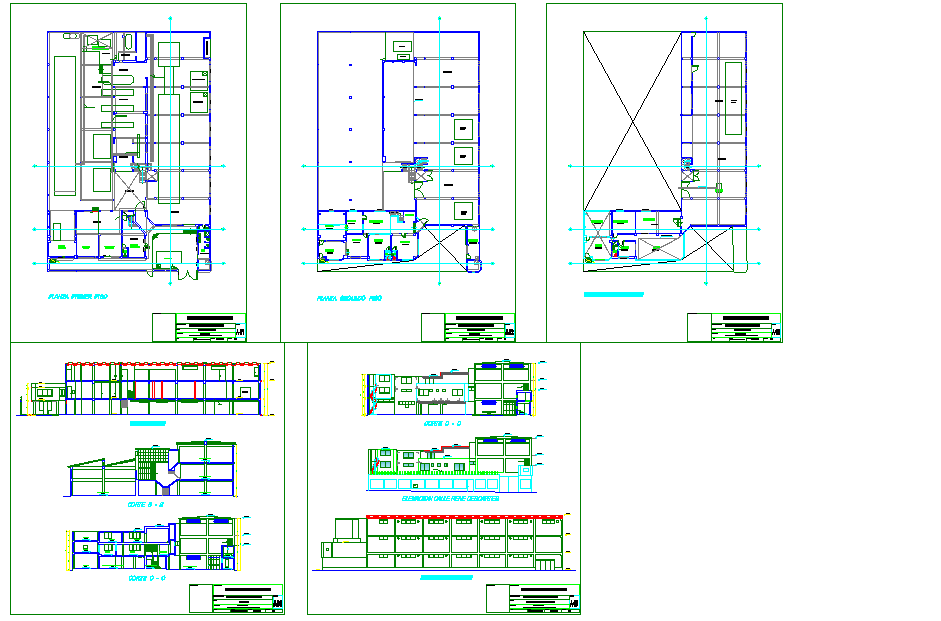 Textile Factory DWG File with Floor Plan Elevation and Section Design