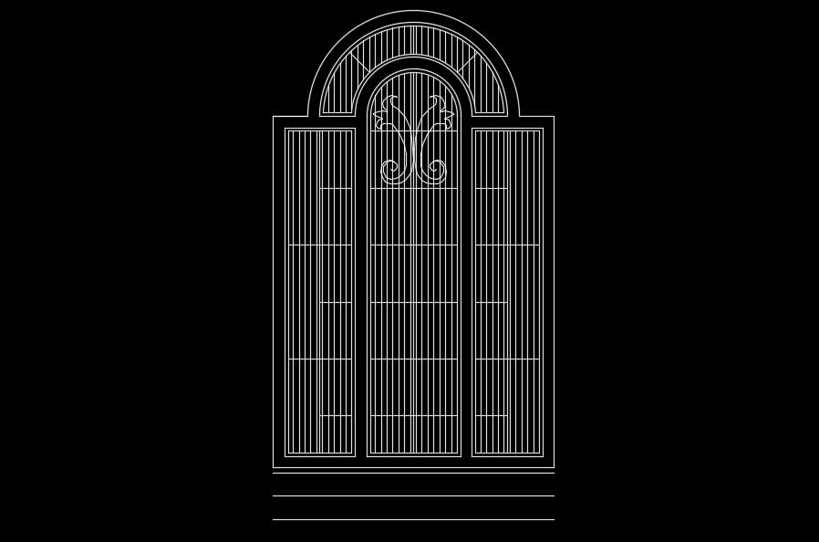 3m height of the door design drawing