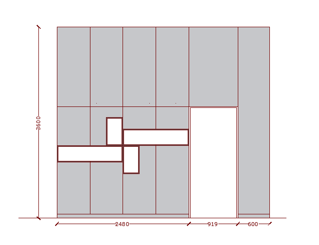 3x3 Meter Cabinet Plan and Elevation AutoCAD DWG File