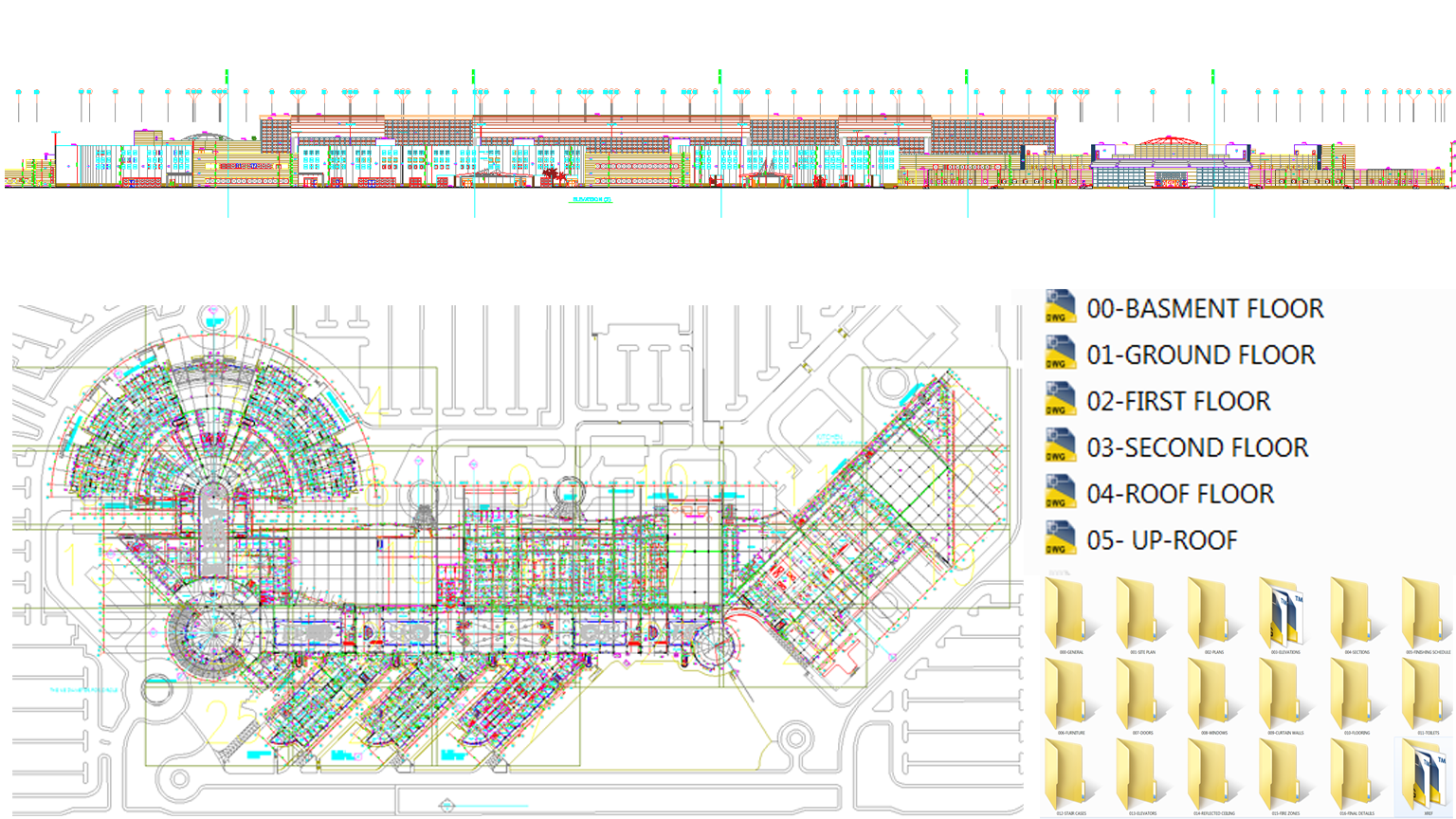 Hospital architecture DWG with complete plans sections and utilities