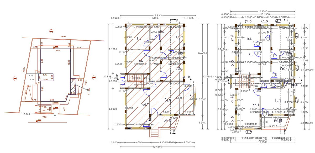 40 By 55 Feet House Plan CAD Drawing DWG File