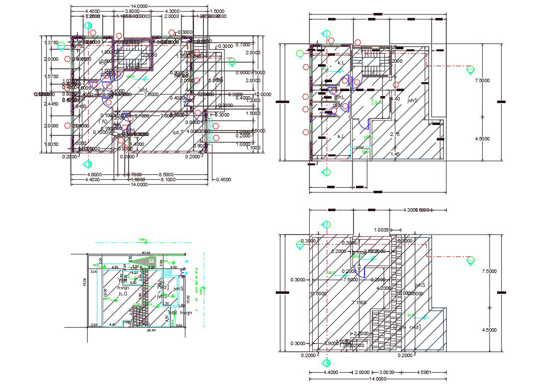 40 X 45 AutoCAD House Plan Design DWG File