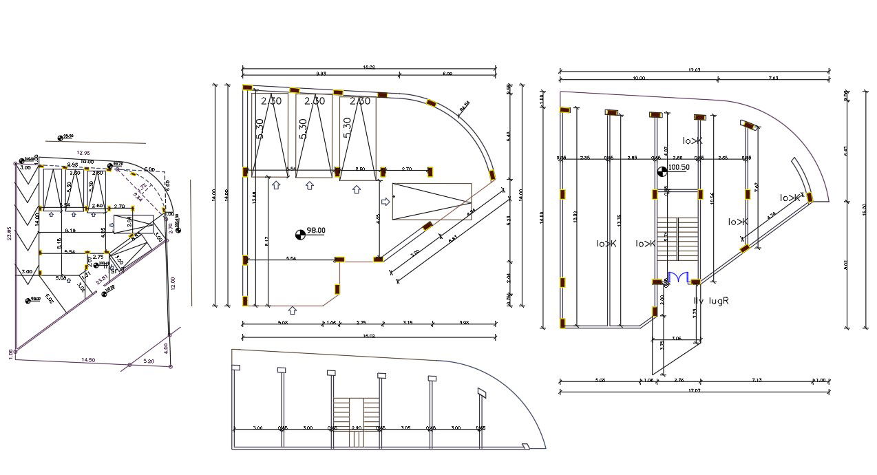 40 X 45 Feet Plot Size For Shop With Parking Plan