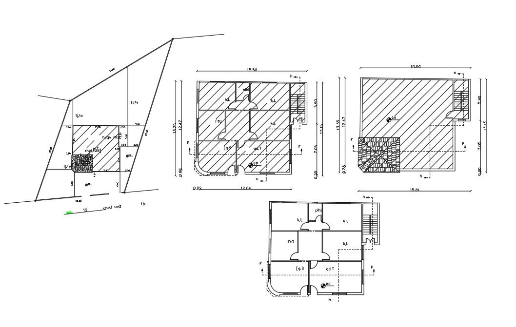 40' X 50' House Bungalow Floor Plan Design