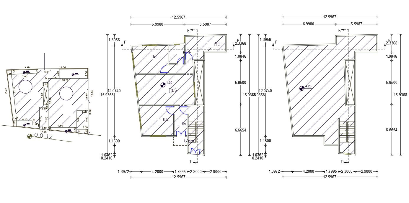 40' X 50' House Plan Design DWG File (222 Square Yards)