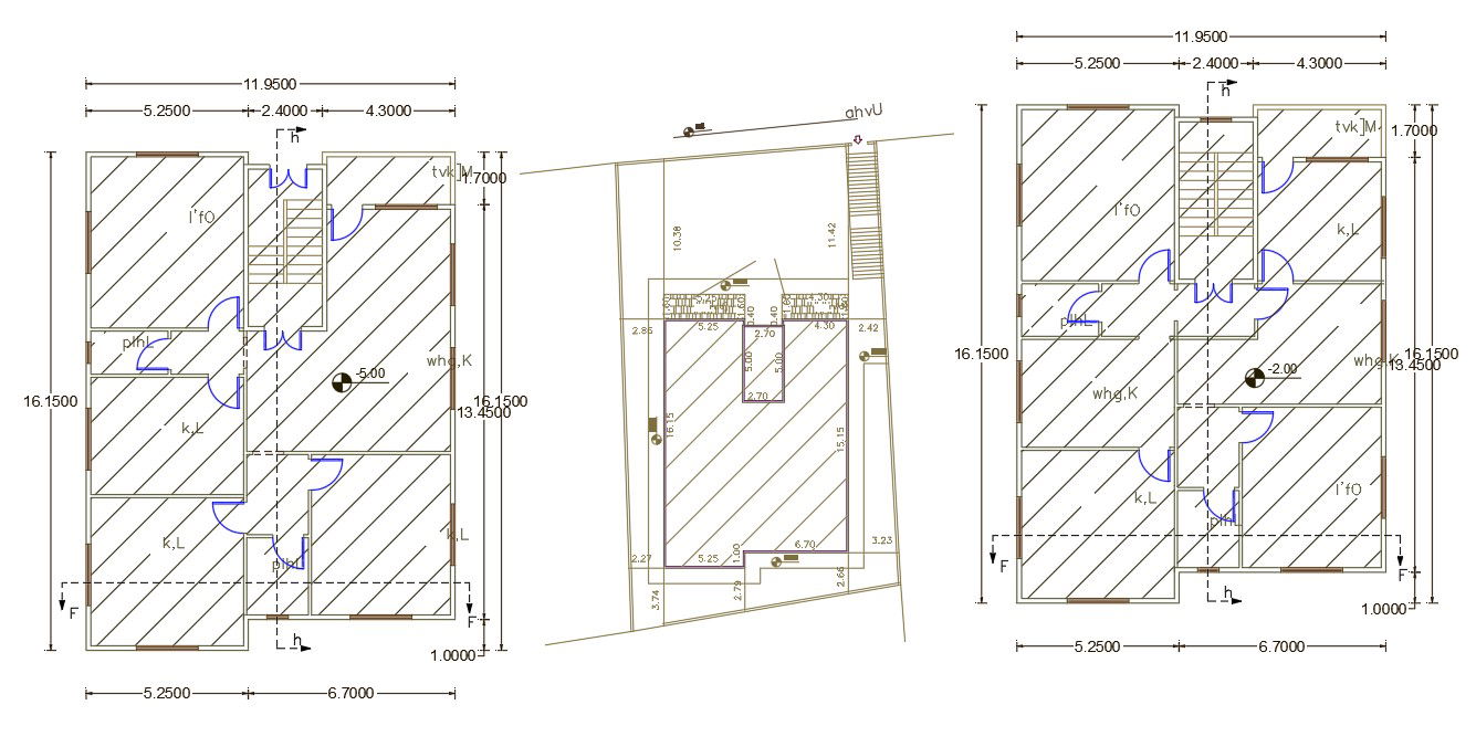 40' X 52' AutoCAD House Plan Design DWG File