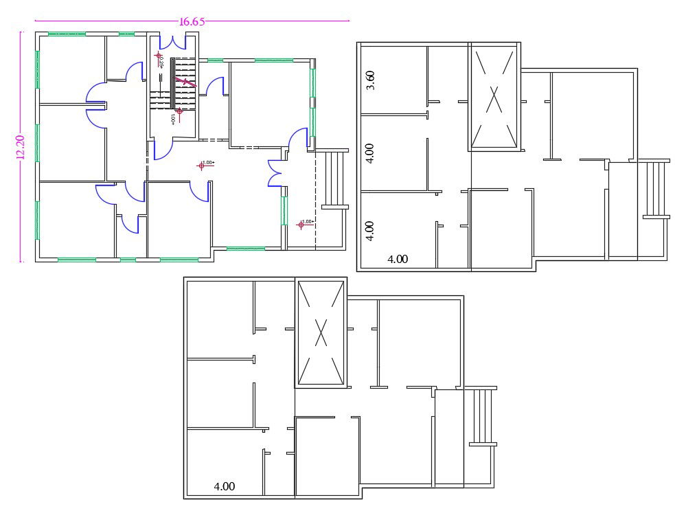 40' X 54' House Plan Design AutoCAD File