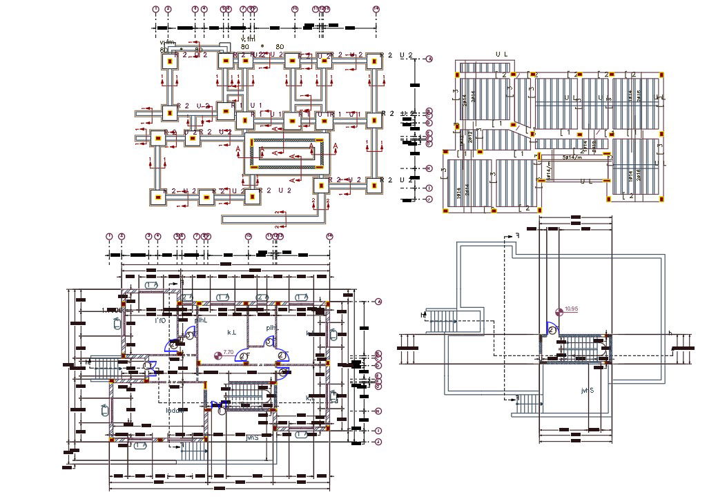 40' X 55' House Floor Plan DWG File (244 Sq Yards Plot Size)
