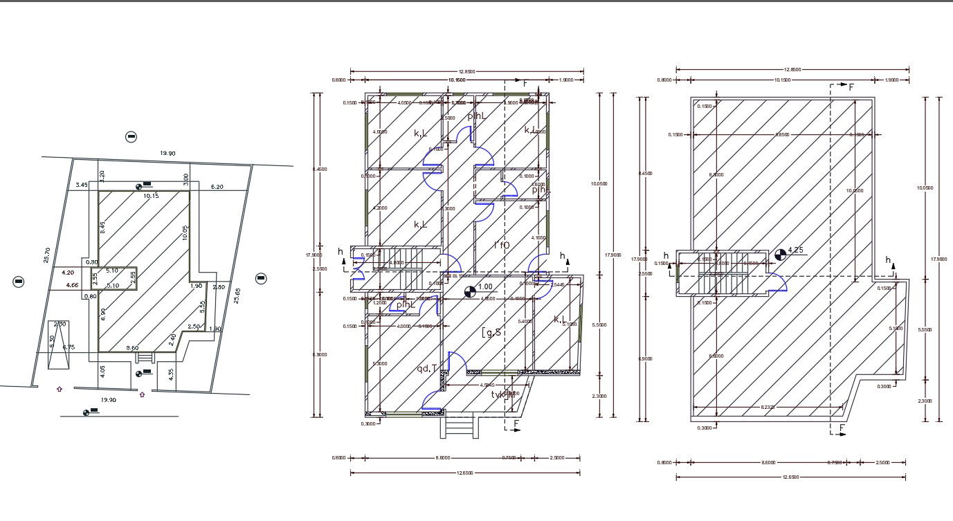 40' X 55' House Floor Plan Design DWG File