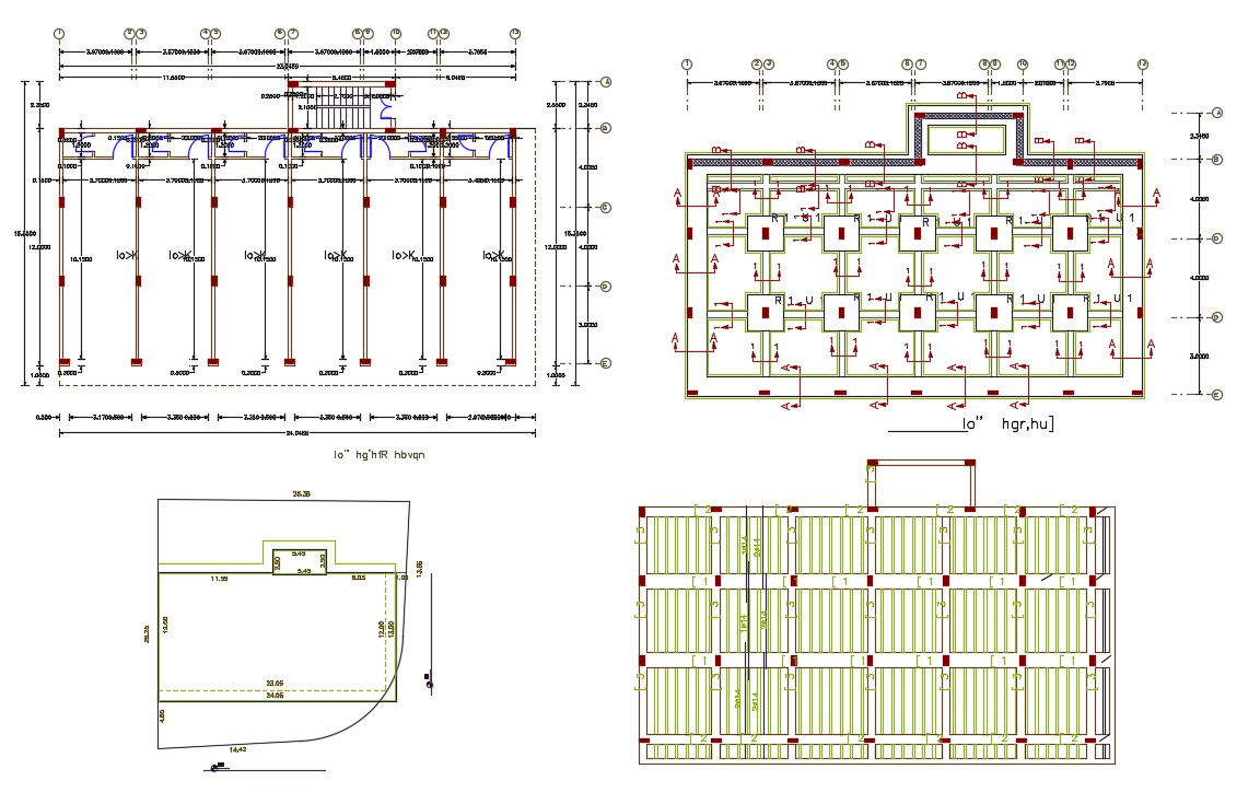 40 X 78 Feet Commercial Shop Floor Plan CAD Drawing