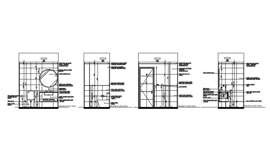 40x20 row house plan bathroom section view