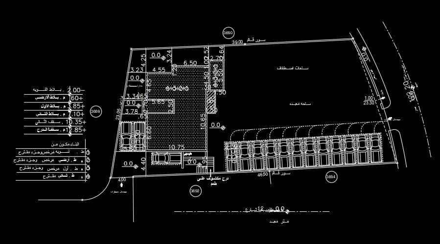 40x23m school site layout AutoCAD drawing