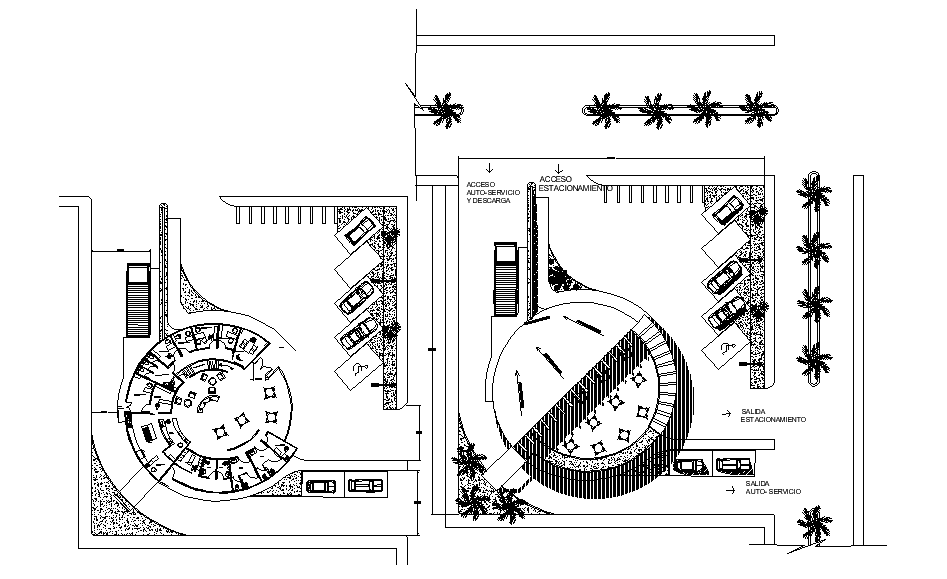 40x41 Meter Office Plan With Site Layout CAD File