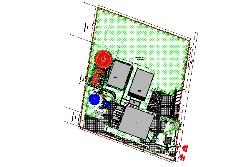 40x60 Meter Site plan AutoCAD File